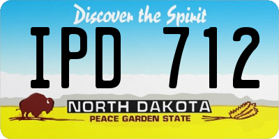 ND license plate IPD712