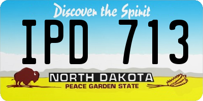 ND license plate IPD713
