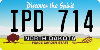 ND license plate IPD714