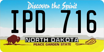 ND license plate IPD716