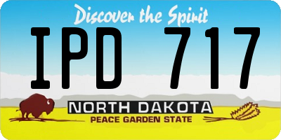 ND license plate IPD717