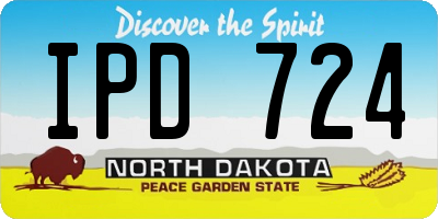 ND license plate IPD724