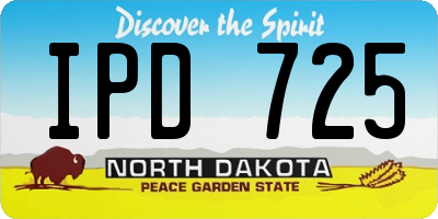 ND license plate IPD725