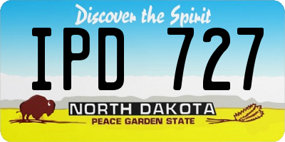 ND license plate IPD727