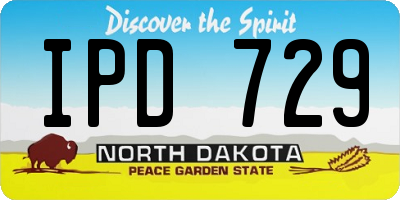 ND license plate IPD729