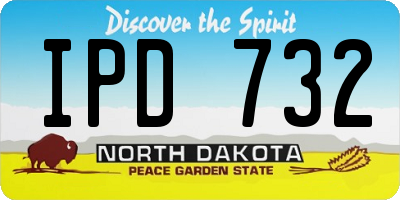 ND license plate IPD732