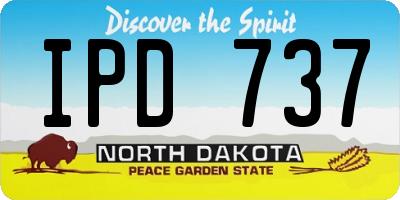 ND license plate IPD737