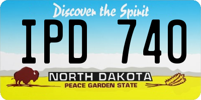 ND license plate IPD740