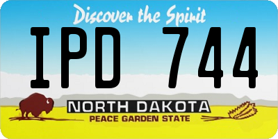 ND license plate IPD744