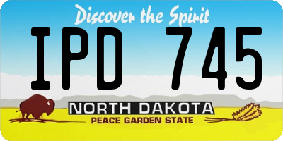 ND license plate IPD745