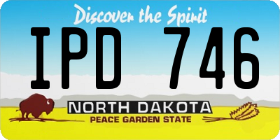 ND license plate IPD746