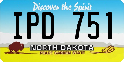 ND license plate IPD751