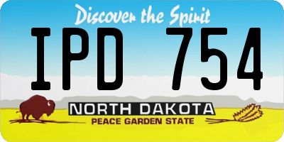 ND license plate IPD754