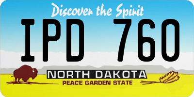 ND license plate IPD760