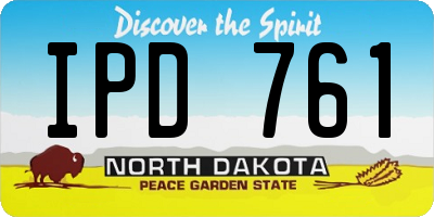 ND license plate IPD761