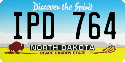 ND license plate IPD764