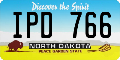 ND license plate IPD766