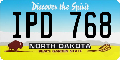 ND license plate IPD768