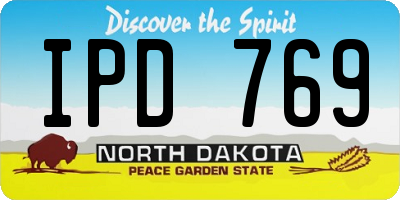 ND license plate IPD769