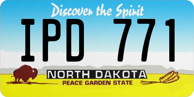 ND license plate IPD771