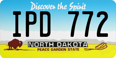ND license plate IPD772