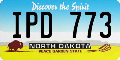 ND license plate IPD773