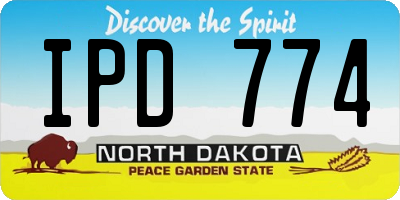 ND license plate IPD774