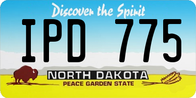 ND license plate IPD775