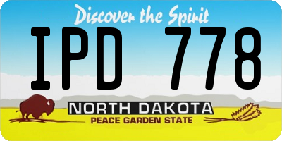 ND license plate IPD778