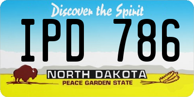 ND license plate IPD786