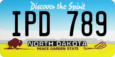 ND license plate IPD789