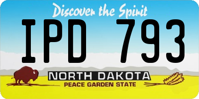 ND license plate IPD793