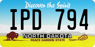 ND license plate IPD794