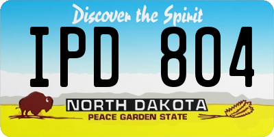 ND license plate IPD804