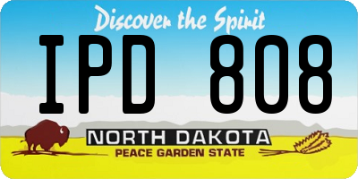 ND license plate IPD808