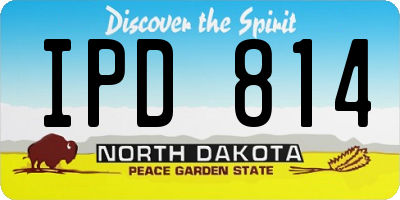 ND license plate IPD814
