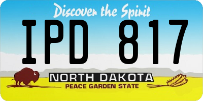 ND license plate IPD817