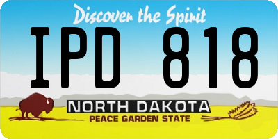 ND license plate IPD818