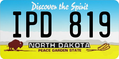 ND license plate IPD819