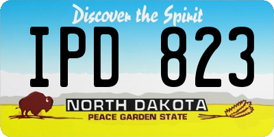 ND license plate IPD823