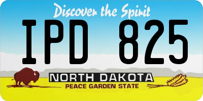 ND license plate IPD825