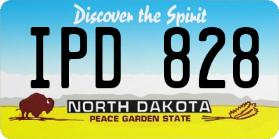 ND license plate IPD828