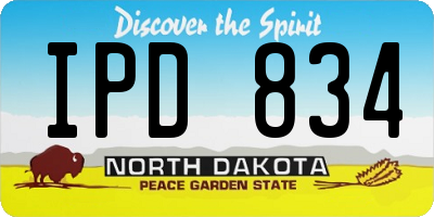 ND license plate IPD834