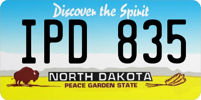 ND license plate IPD835