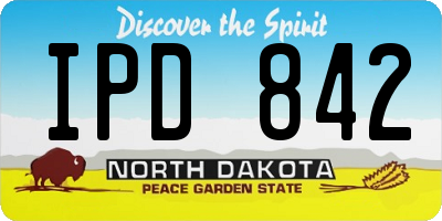 ND license plate IPD842