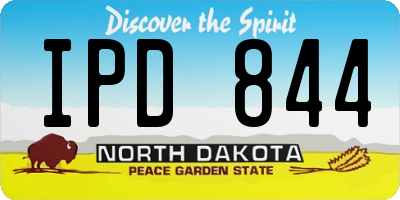 ND license plate IPD844