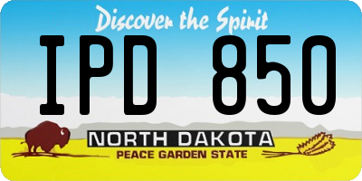 ND license plate IPD850