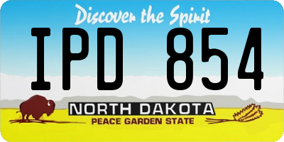 ND license plate IPD854