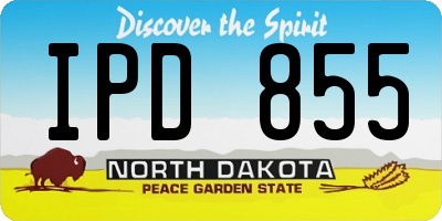 ND license plate IPD855