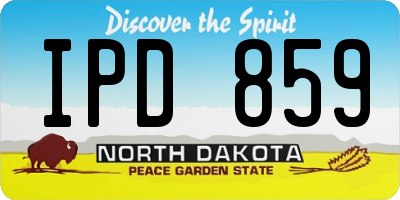 ND license plate IPD859